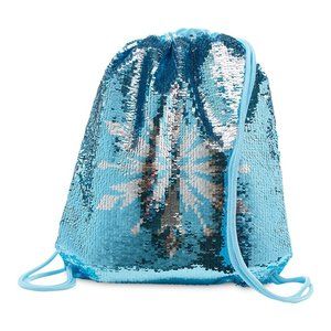 NEW Disney Frozen II 2 Flip Sequin Swim Bag Cinch Backpack Blue Anna Elsa